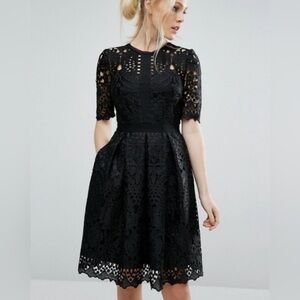 Elegant Ted Baker Black Lace Dress